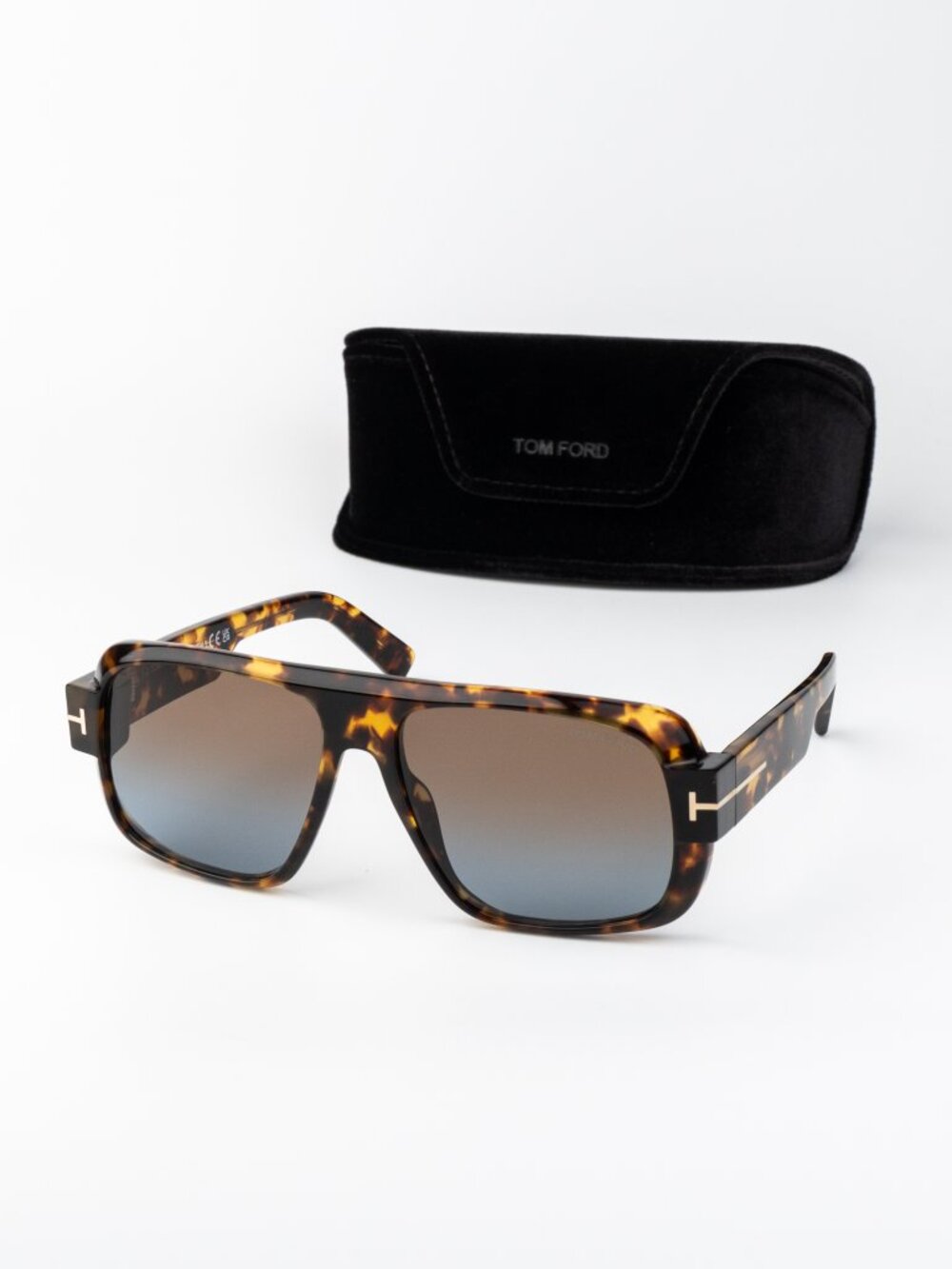 Tom Ford TURNER Women Sunglasses Havana Brown Gradient Pilot FT1101 52F